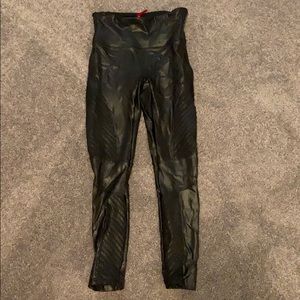 Spanx faux leather moto leggings